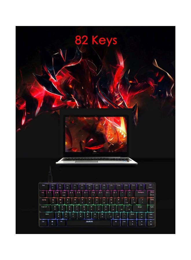 AK33 Gaming 82 keys Mechanical keyboard, RGB backlit Wired keys Computer keyboard for PC Laptop gaming(Blue Switch)