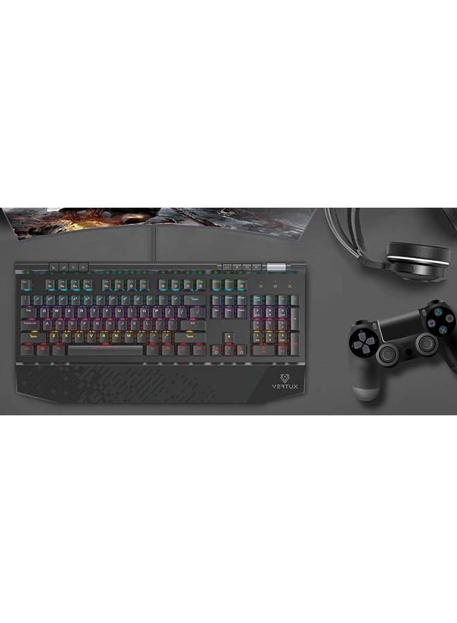 Tungsten Hyper Action Mechanical Gaming Keyboard MX Cherry Black with Volume Scroller- wired