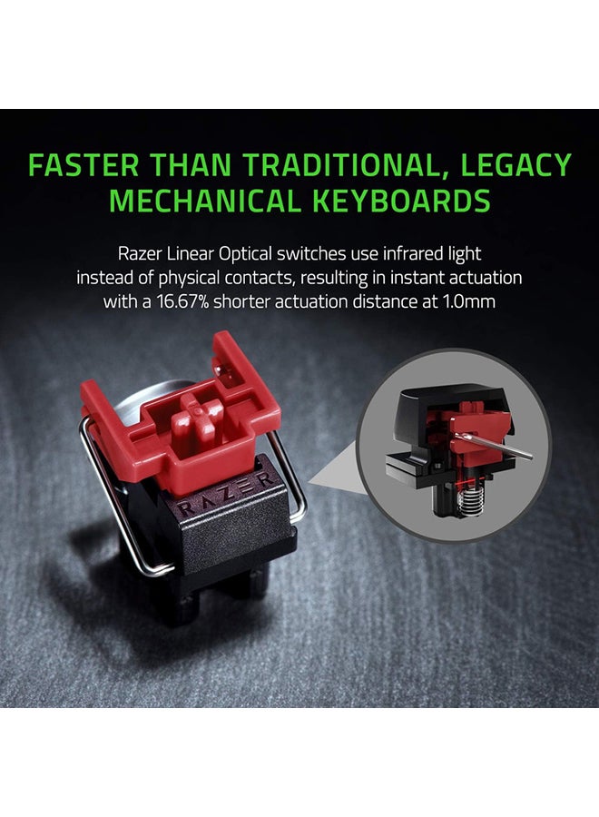 Huntsman Mini 60% Gaming Keyboard: Fast Keyboard Switches, Linear Optical Switches, Chroma RGB Lighting, PBT Keycaps, Onboard Memory Snap Tap - White