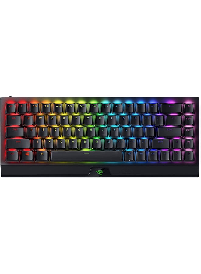 Razer Blackwidow V3 Mini Hyperspeed 65% Wireless Mechanical Gaming Keyboard Phantom Edition, Green Switches, RGB Customizable Backlighting, Doubleshot Abs Keycaps, Us Layout - Black