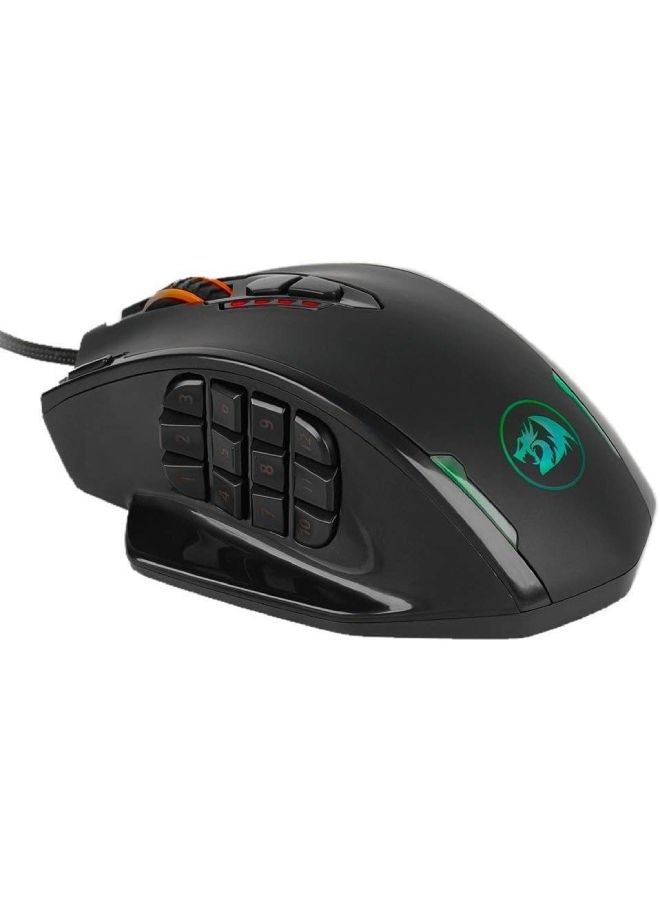 M908 Laser Wired Gaming Mouse With Side Buttons Black