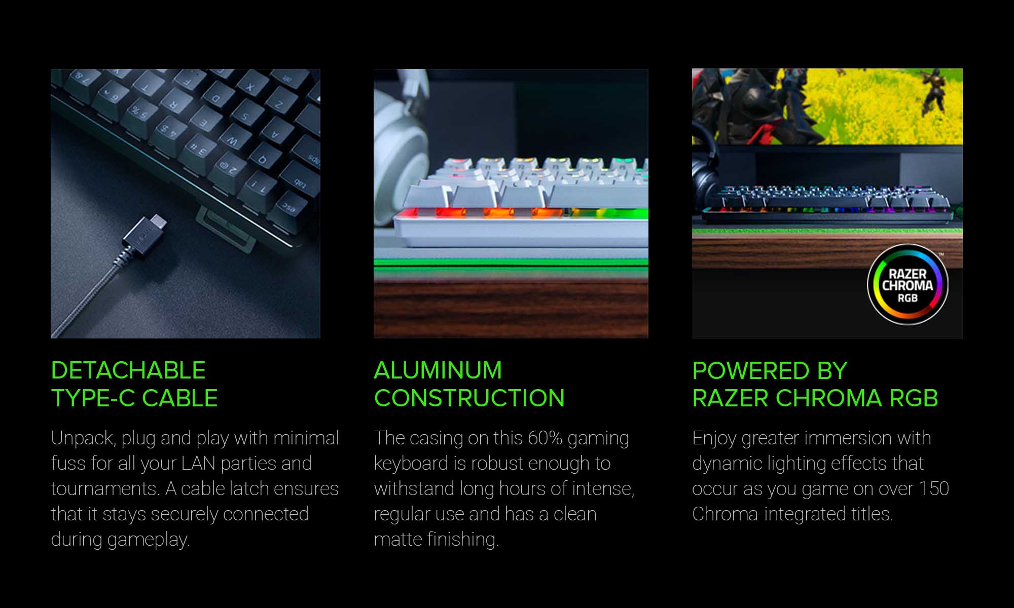 Huntsman Mini 60% Gaming Keyboard, Fastest Keyboard Switches Ever, Clicky Purple Optical Switches, Chroma RGB Lighting, PBT Keycaps, Onboard Memory | RZ03-03390100-R3M1