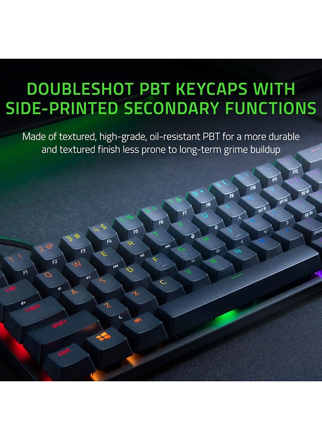 Huntsman Mini 60% Gaming Keyboard, Fastest Keyboard Switches Ever, Clicky Purple Optical Switches, Chroma RGB Lighting, PBT Keycaps, Onboard Memory | RZ03-03390100-R3M1