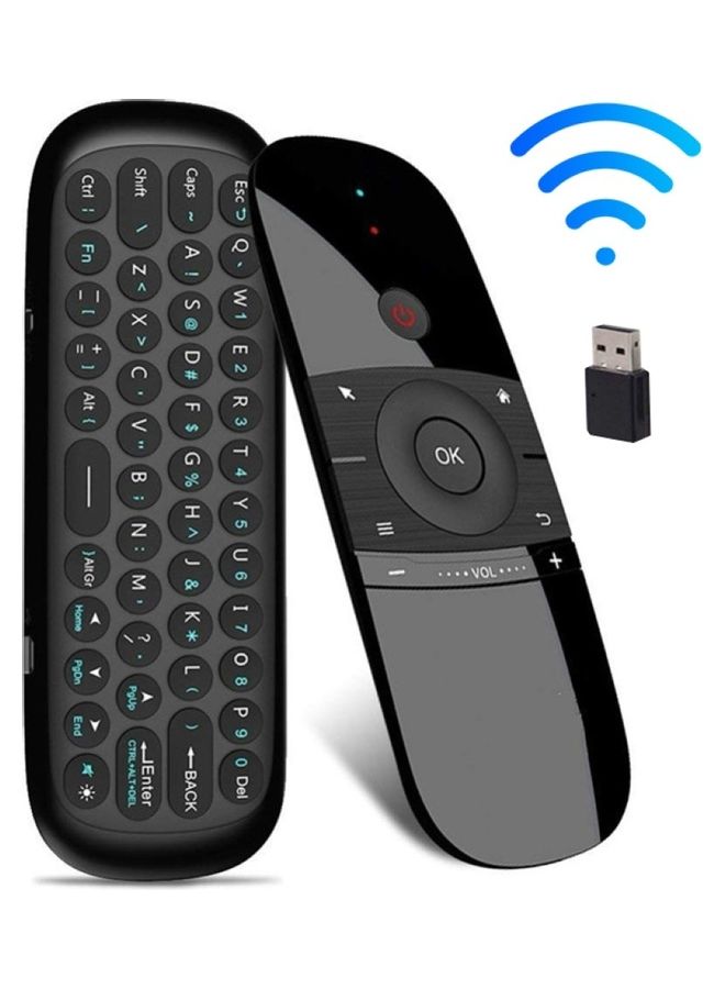 Mini Wireless Keyboard Air Mouse IR Remote Control Black