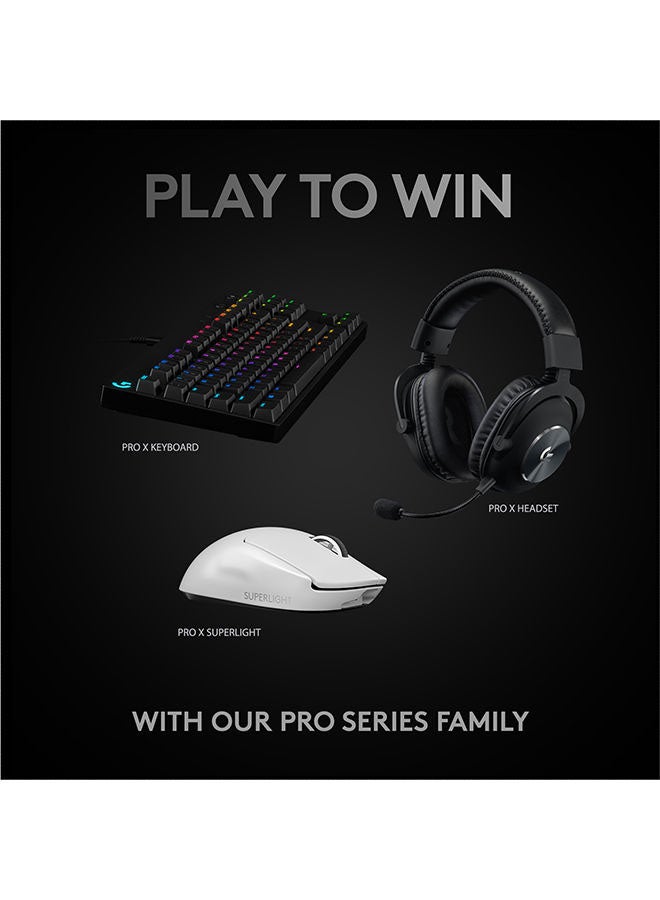 G PRO X SUPERLIGHT Wireless Gaming Mouse, Ultra-Lightweight, Hero 25K Sensor, 25,600 DPI, 5 Programmable Buttons, Long Battery Life, Compatible With PC/Mac - White