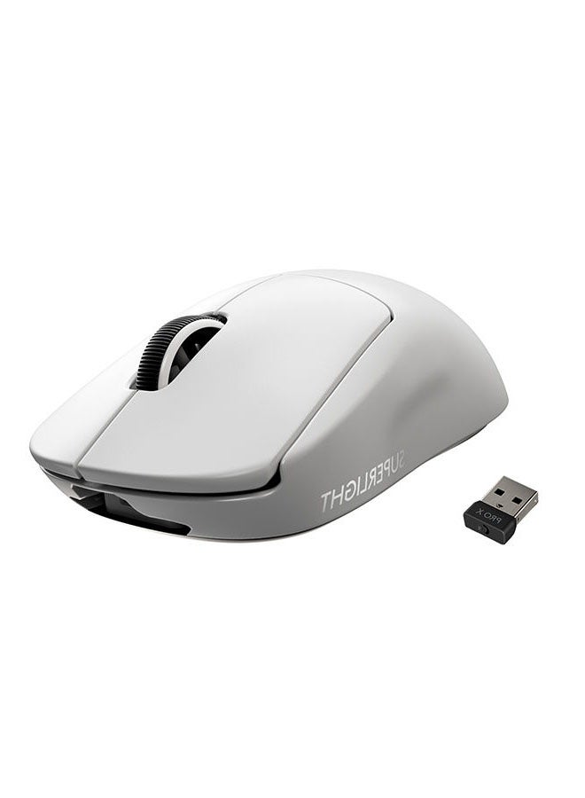 G PRO X SUPERLIGHT Wireless Gaming Mouse, Ultra-Lightweight, Hero 25K Sensor, 25,600 DPI, 5 Programmable Buttons, Long Battery Life, Compatible With PC/Mac - White