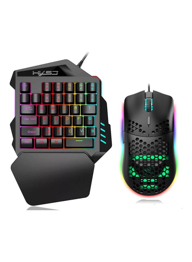 Wired Keyboard with Mouse Set Multicolour