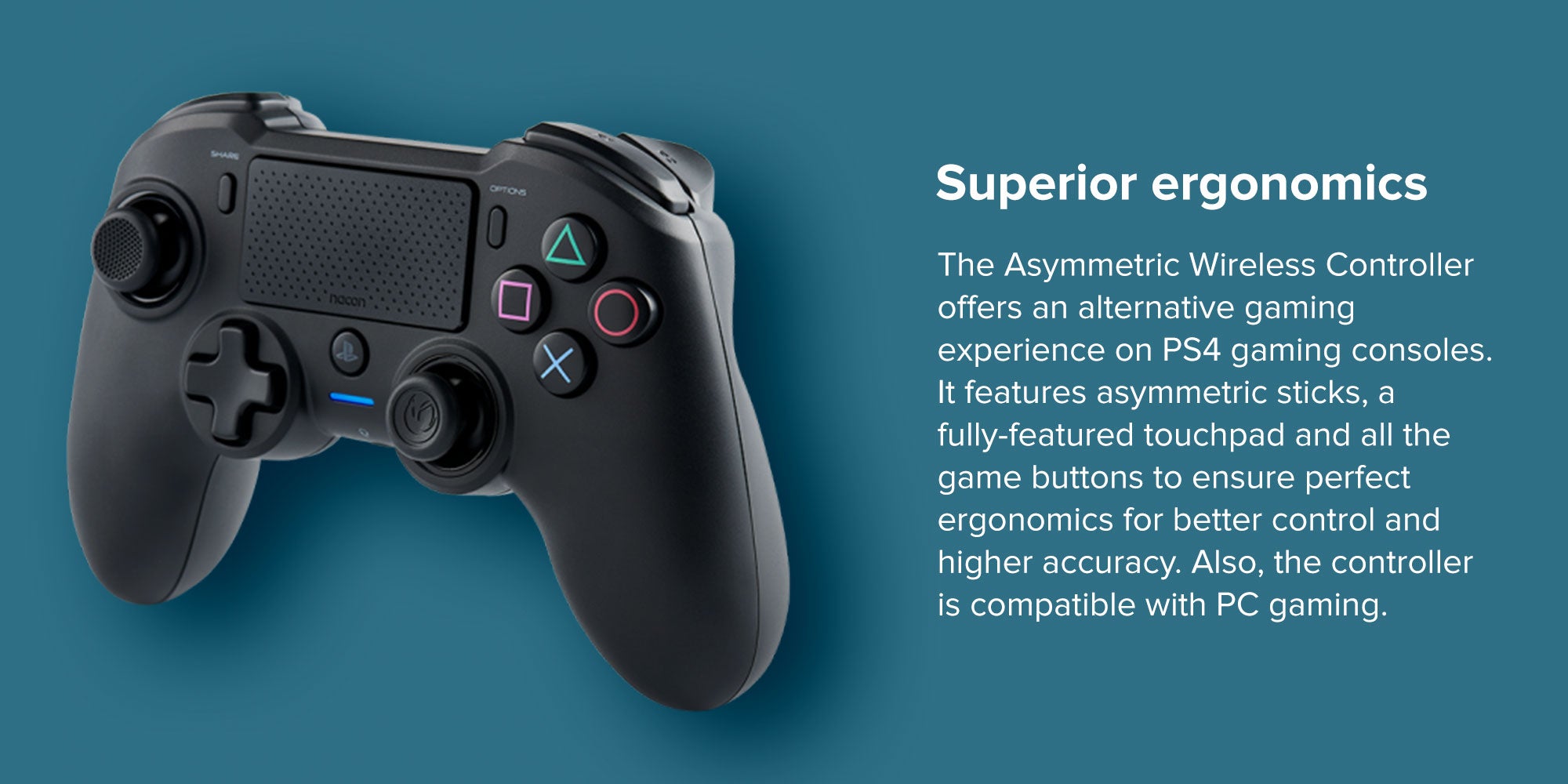 PS4 Asymmetric Wireless Controller