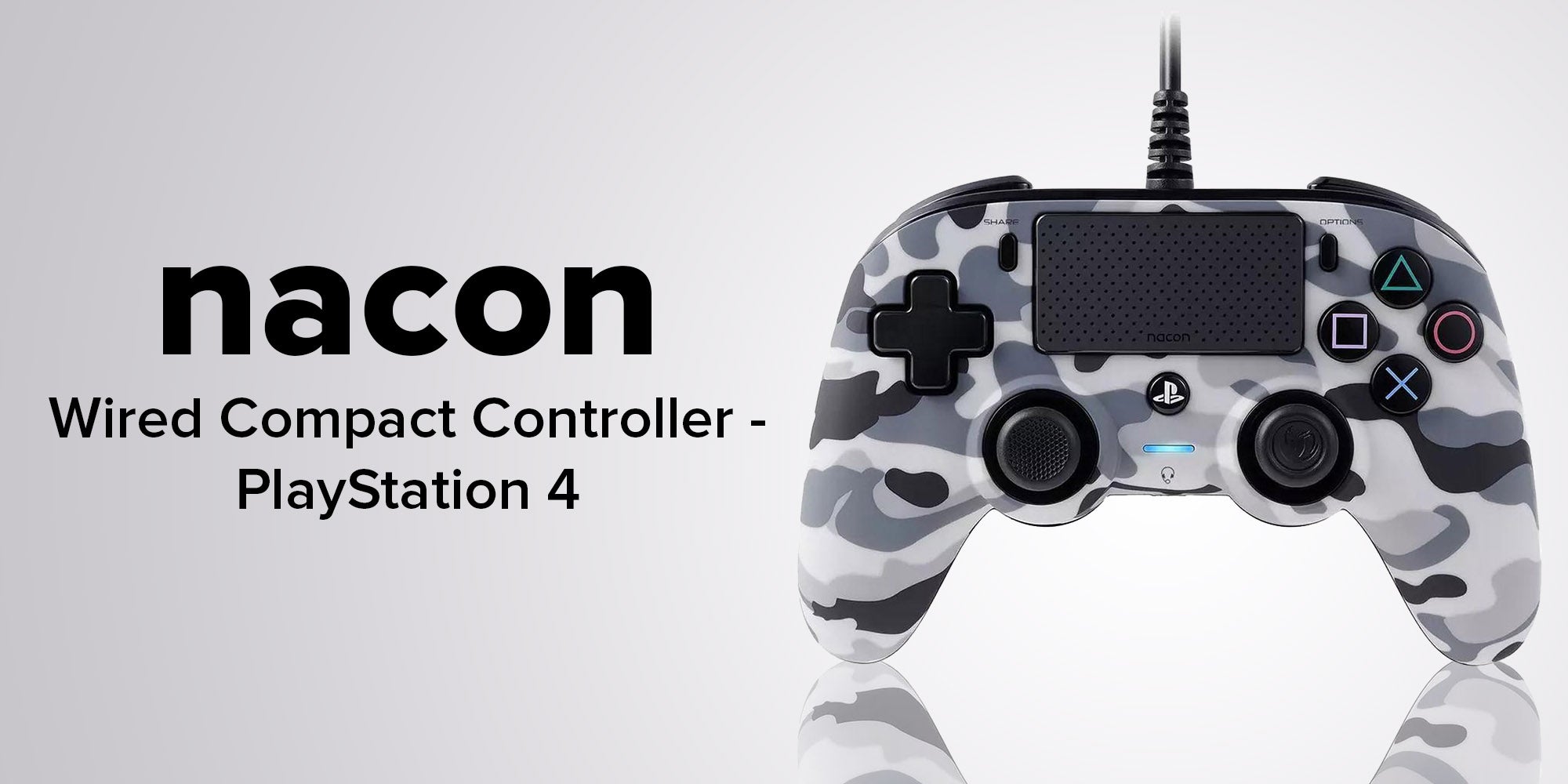 Wired Compact Controller For PlayStation 4 Camo Grey