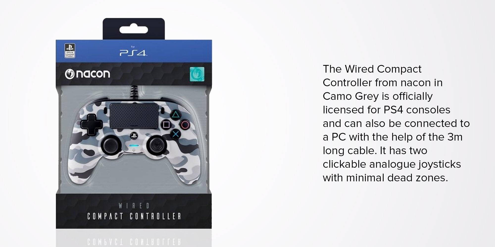 Wired Compact Controller For PlayStation 4 Camo Grey