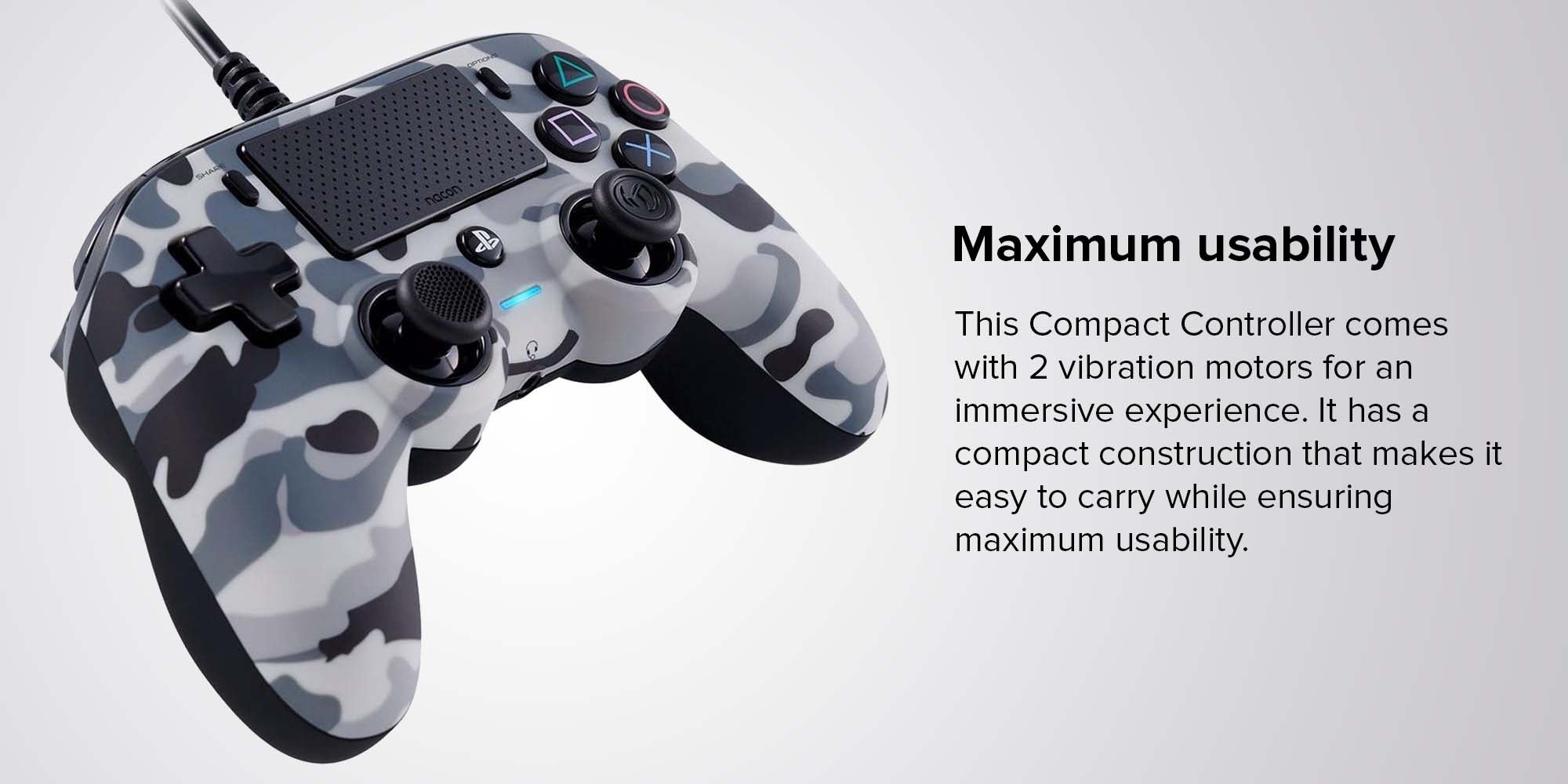 Wired Compact Controller For PlayStation 4 Camo Grey