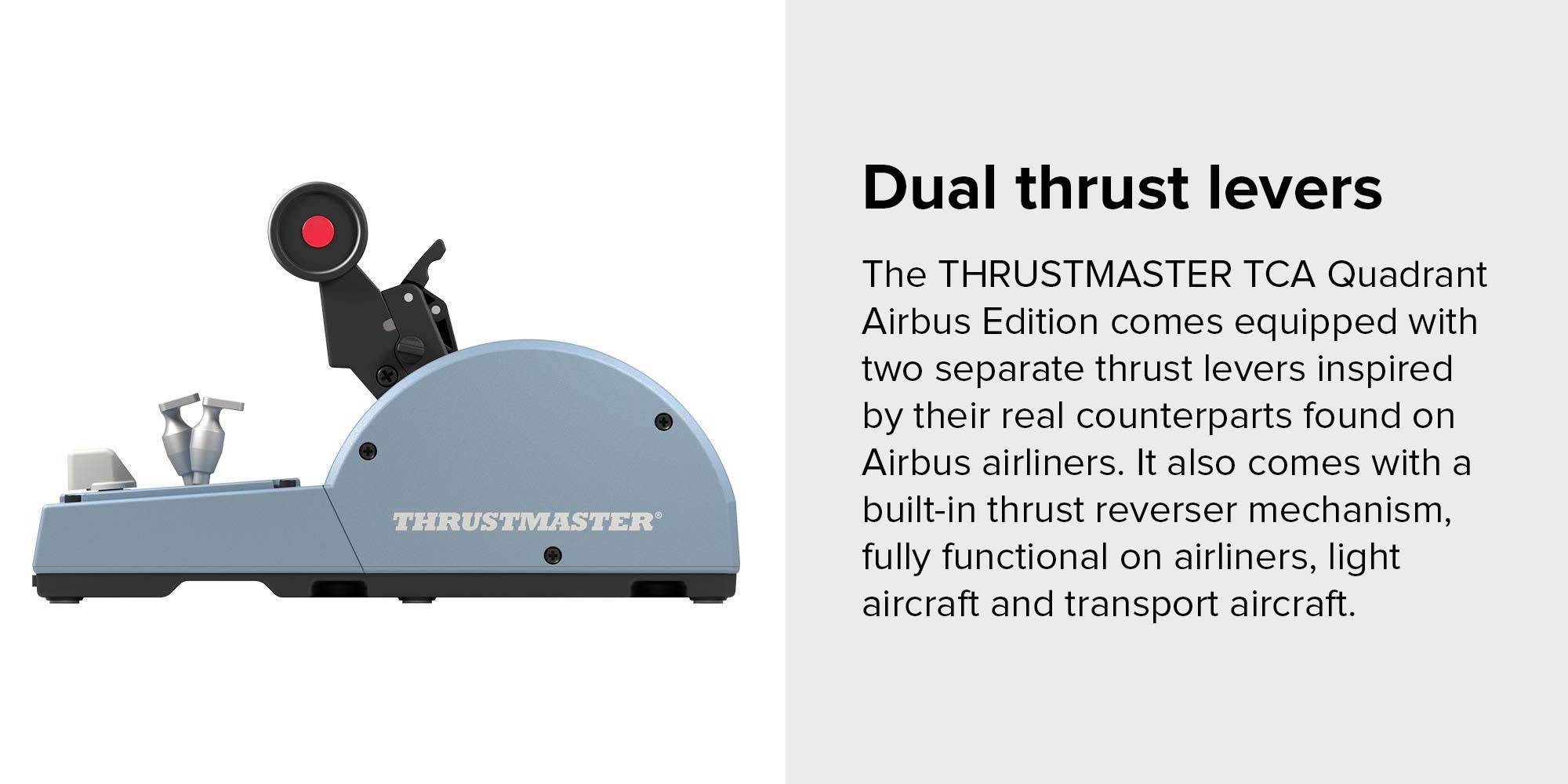 Thrustmaster TCA Quadrant Add-On Airbus Edition - For PC