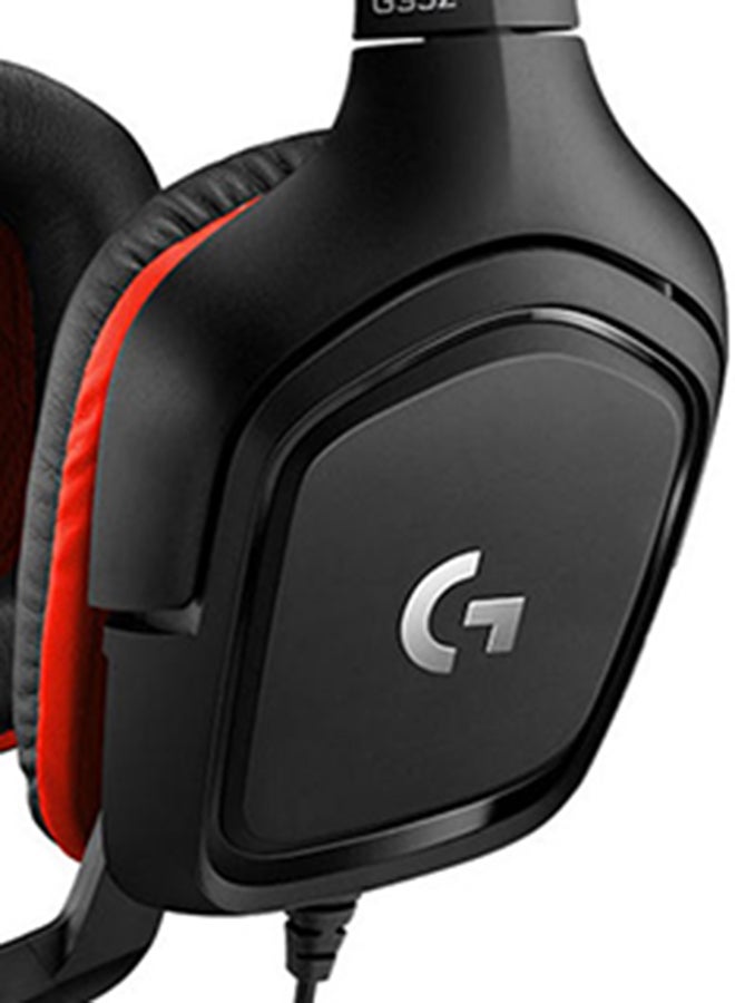 G332 Wired Gaming Headset, 50 mm Audio Drivers, Rotating Leatherette Ear Cups, 3.5 mm Audio Jack, Flip-to-Mute Mic, Lightweight For PC,Xbox One,Xbox Series X|S,PS5,PS4,Nintendo Switch