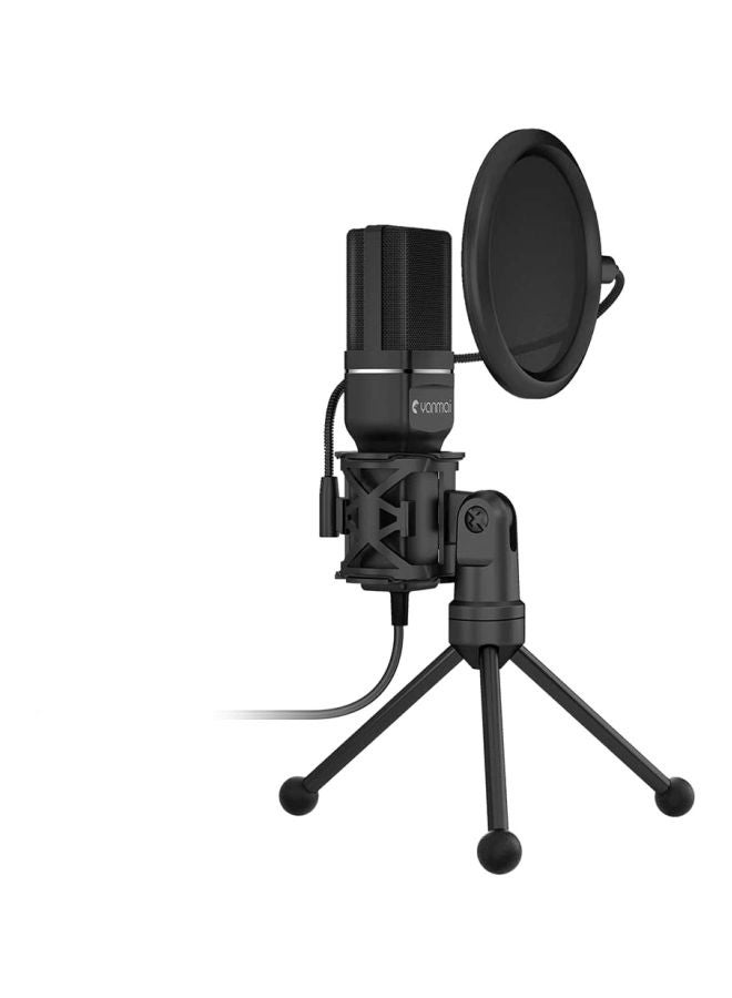 Computer Game Recording Condenser Microphone with Pop Filter And Tripod Stand SF-777 SF-777 Black