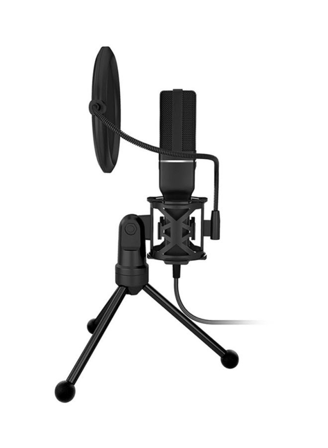 Computer Game Recording Condenser Microphone with Pop Filter And Tripod Stand SF-777 SF-777 Black