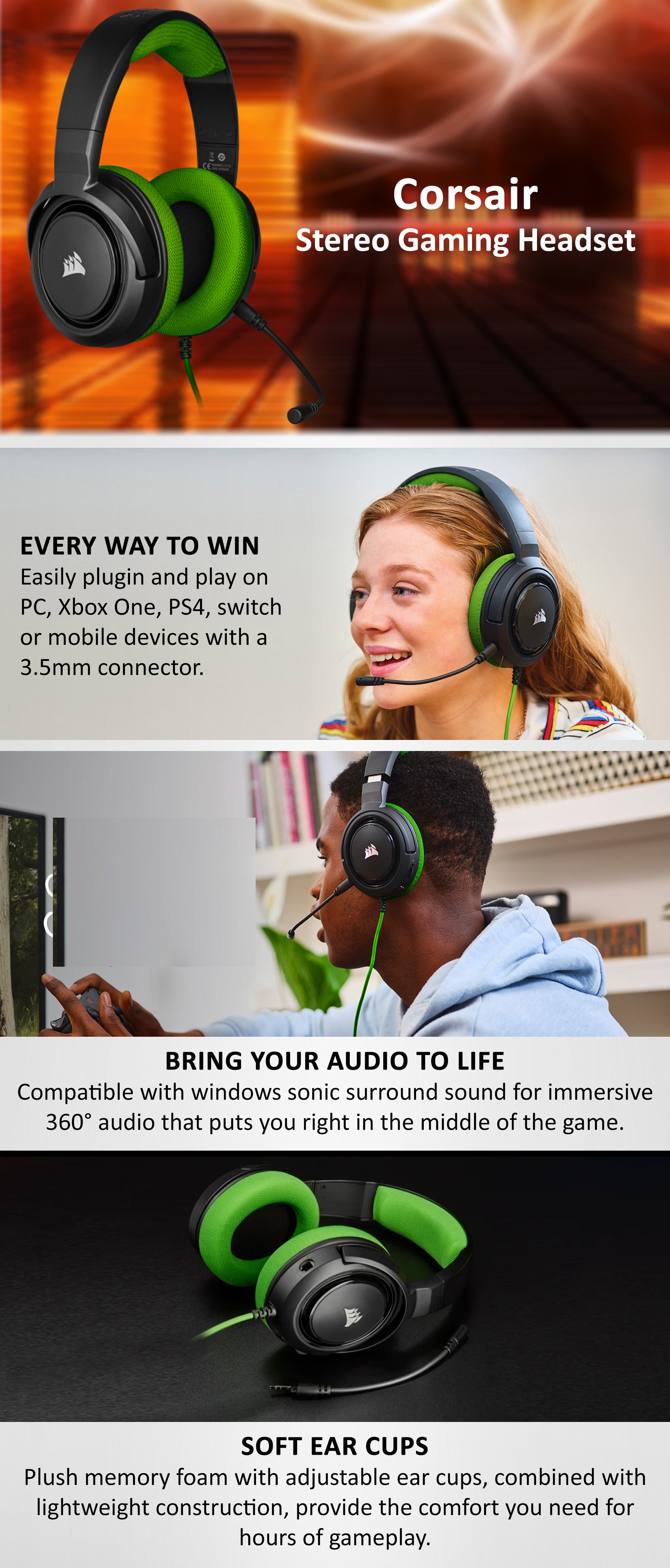 Stereo Gaming Headset For PS4 /PS5 /XOne /XSeries /Nswitch /PC