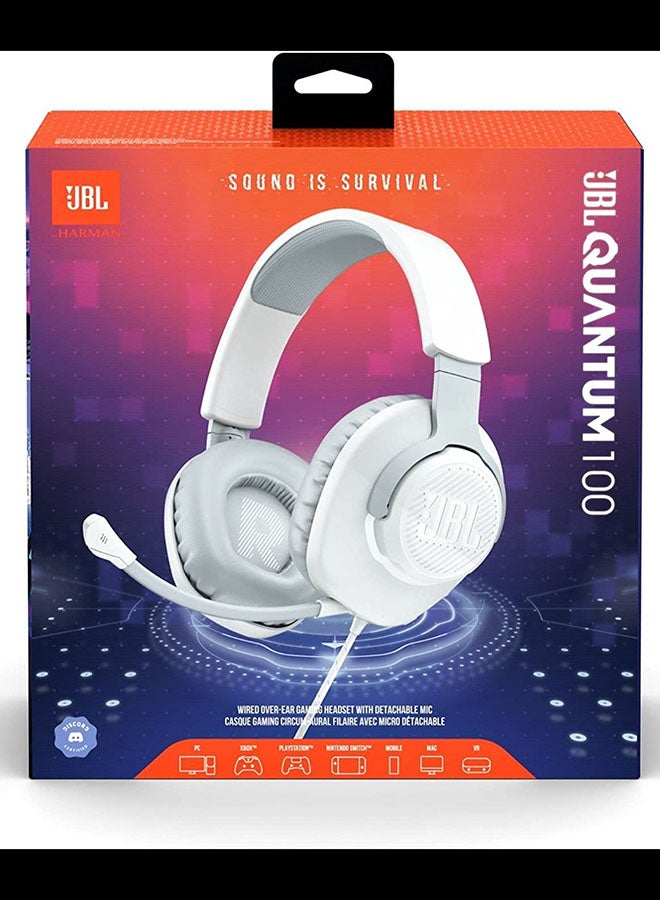 Quantum 100 Over-Ear Wired Gaming Headphones For PS4/PS5/XOne/XSeries/NSwitch/PC