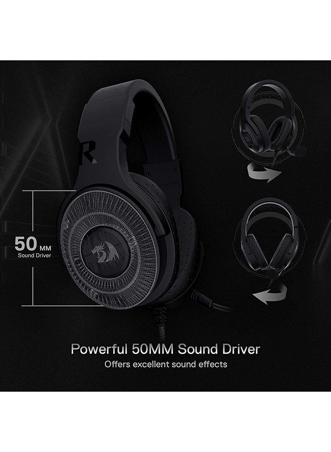 H350 Pandora Rgb Wired Gaming Headset, Dynamic Rgb Backlight - Stereo Surround-Sound - 50 Mm Drivers - Detachable Microphone, Over-Ear Headphones Works For Pc/Ps4/Xbox One/Ns
