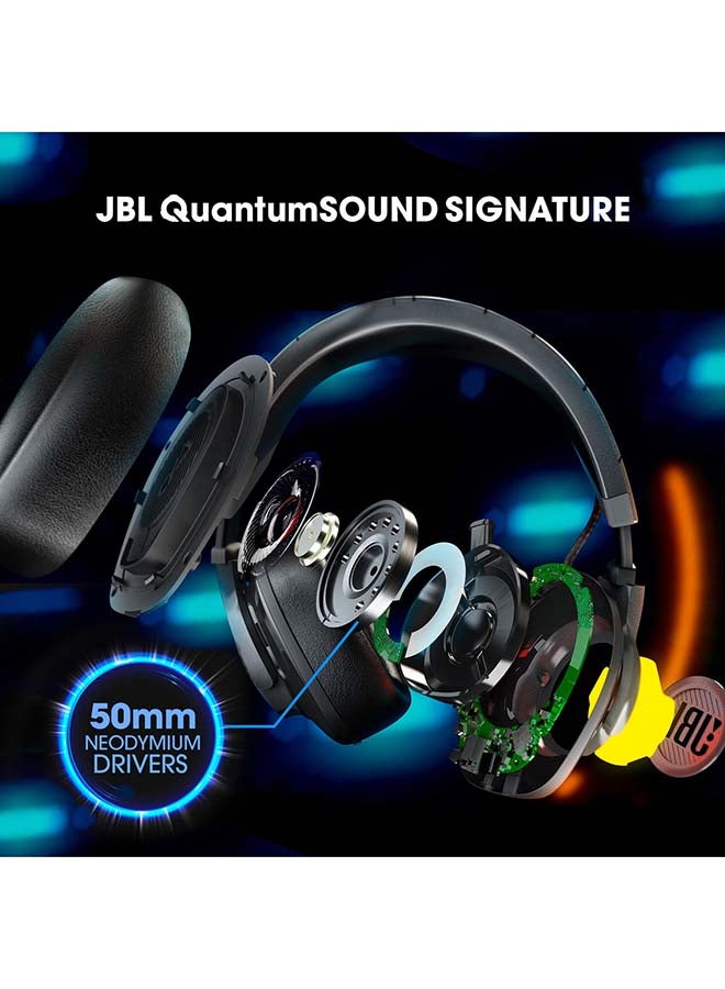 Quantum 300 Hybrid Wired Over-Ear Gaming Headset With Flip-Up Mic