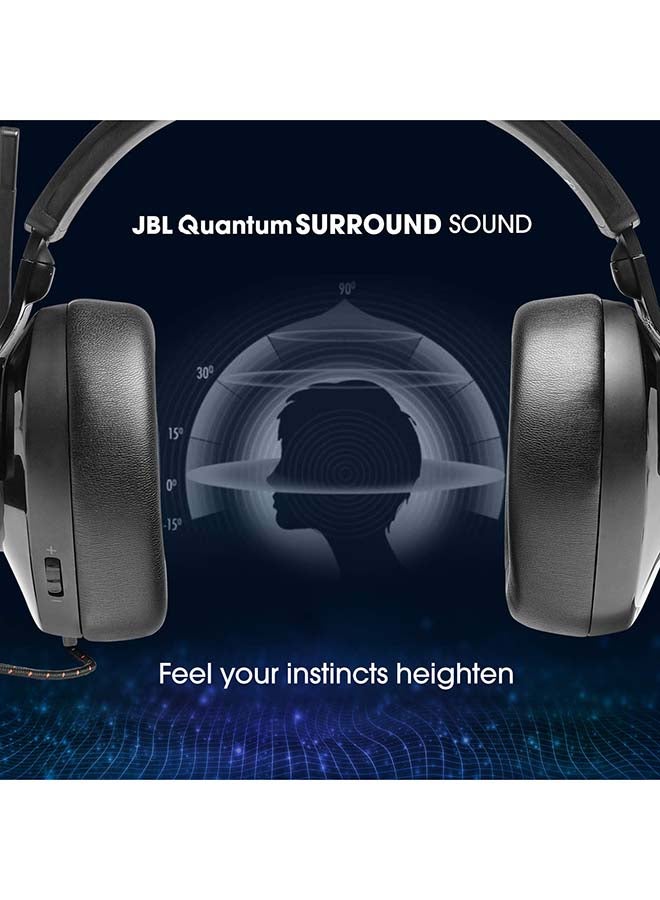 Quantum 300 Hybrid Wired Over-Ear Gaming Headset With Flip-Up Mic