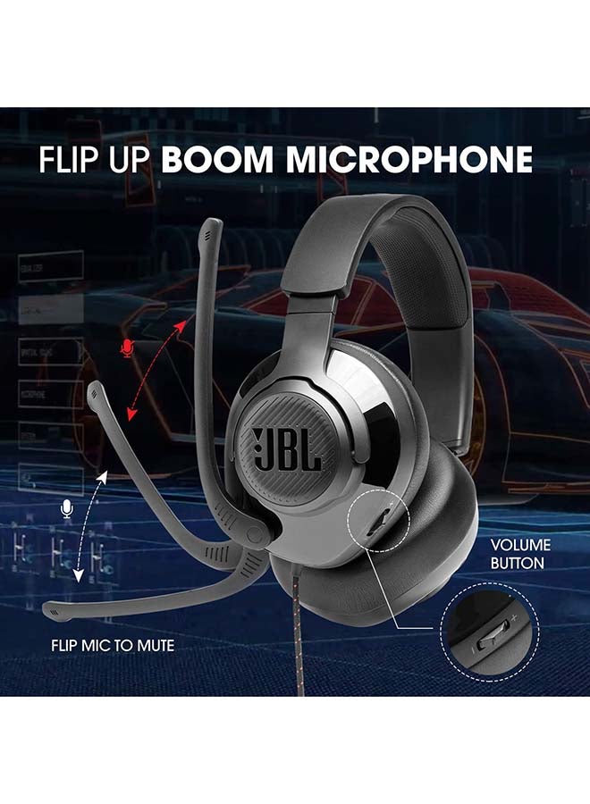 Quantum 300 Hybrid Wired Over-Ear Gaming Headset With Flip-Up Mic