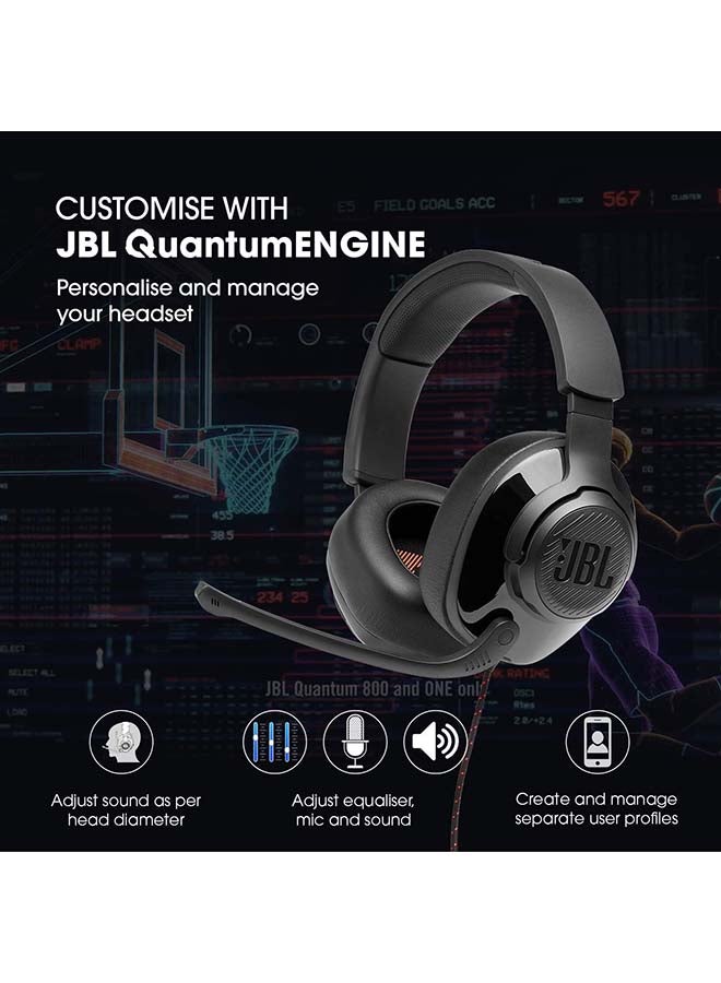 Quantum 300 Hybrid Wired Over-Ear Gaming Headset With Flip-Up Mic