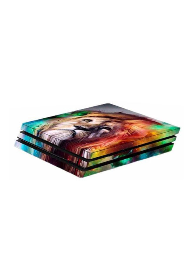 Lion Printed Console And Controller Sticker Set For PlayStation 4 (PS4) - Multicolour