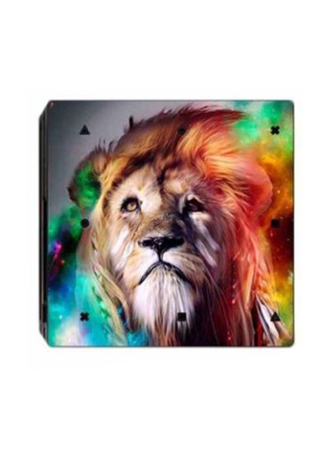 Lion Printed Console And Controller Sticker Set For PlayStation 4 (PS4) - Multicolour