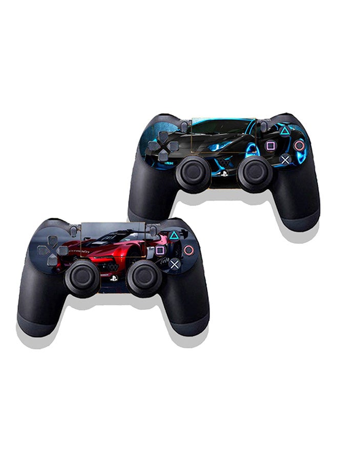 2-Piece Printed Gaming Console And Controller Sticker Set For PlayStation 4