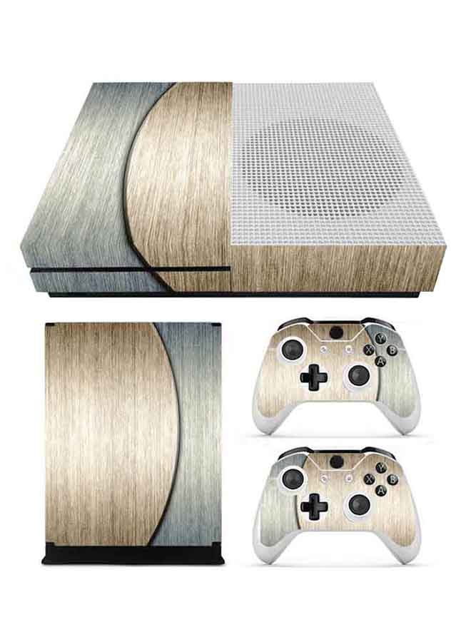 Two Color Wood Grain Painted Controller Sticker For PlayStation 4 (PS4)