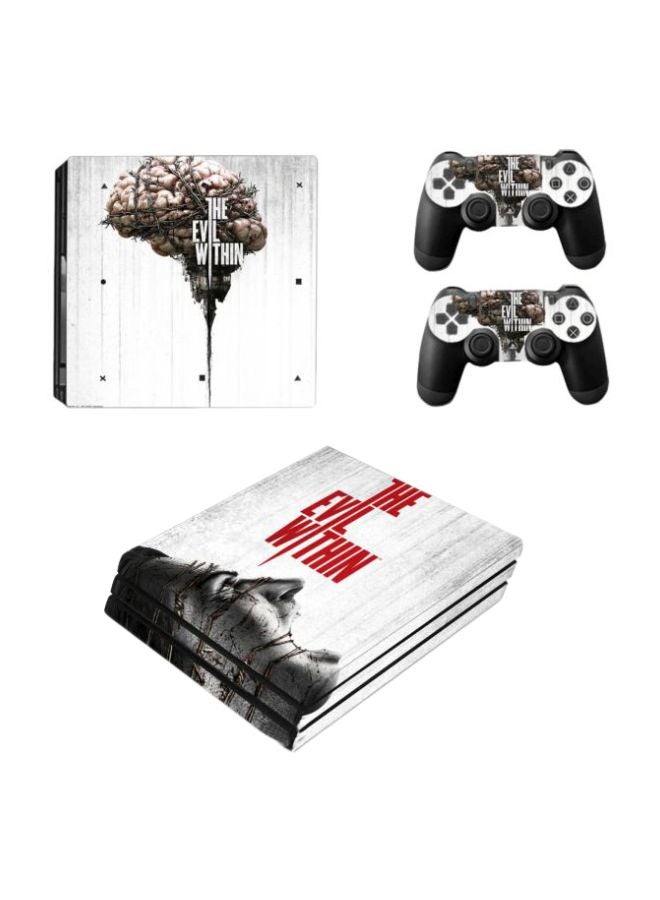 Pack Of 3 The Evil Within Themed Sticker For PS4 Pro Console And Controller