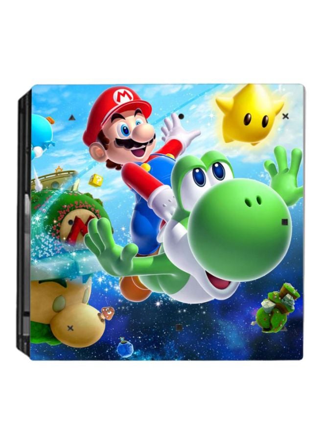 3-Piece Super Mario Printed Console And Controller Sticker Set For PlayStation 4 Pro