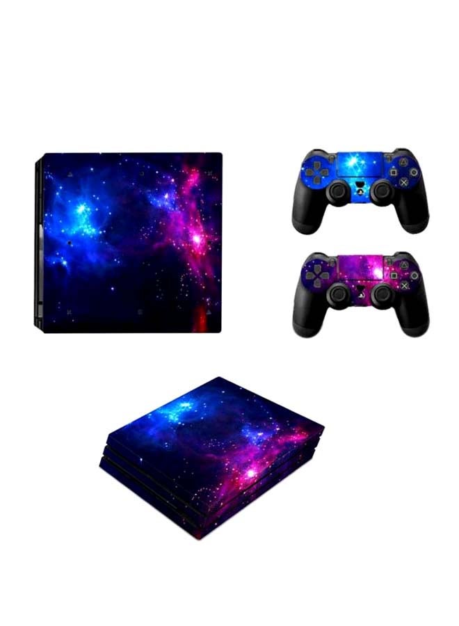 3-Piece Galaxy Themed Stickers For PlayStation 4 Pro