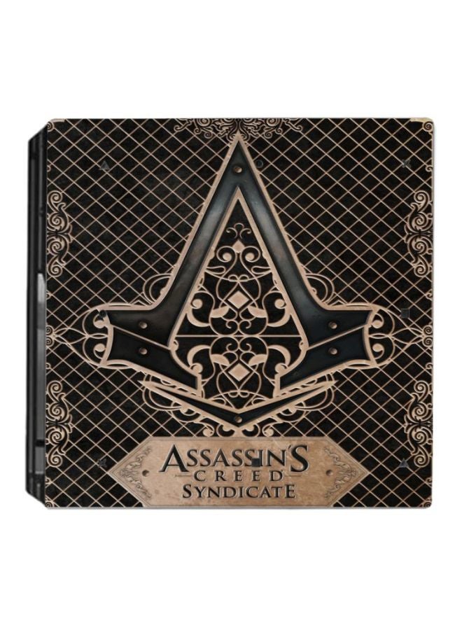 3-Piece Assassins's Creed Syndicate Themed Printed Console And Controller Sticker Set For PlayStation 4 Pro