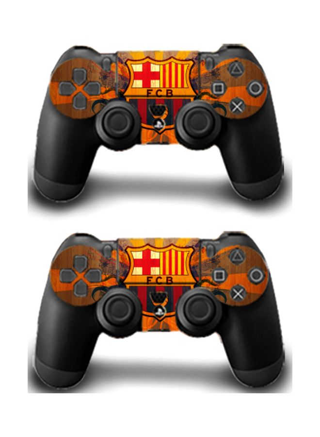 3-Piece FCB Themed Sticker For PS4 PRO Console And Controller