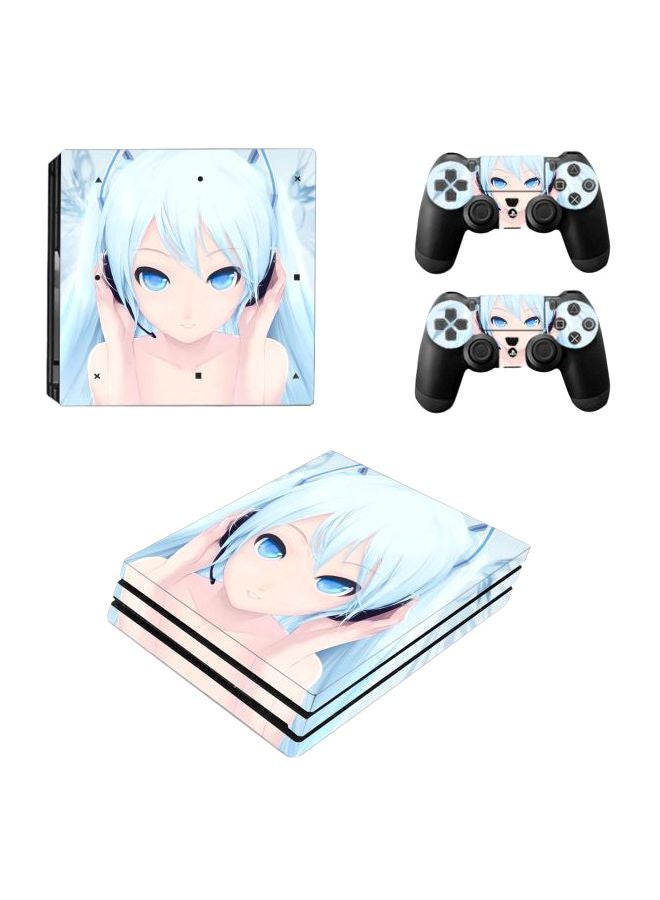 Pack Of 3 Anime Themed Sticker For PS4 Pro Console And Controller