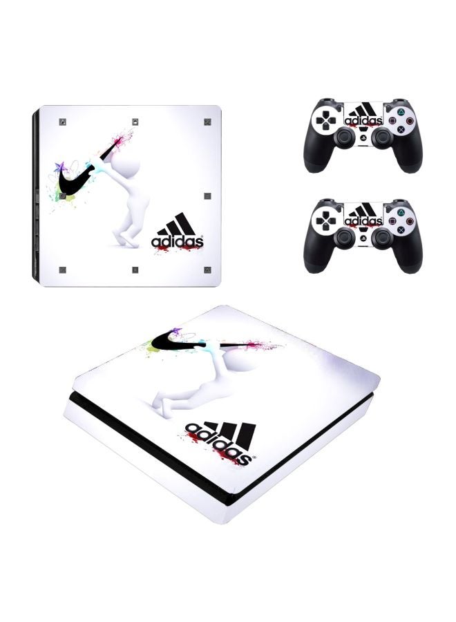 4-Piece Adidas Printed Console And Controller Sticker Set - Sony PlayStation 4 Slim