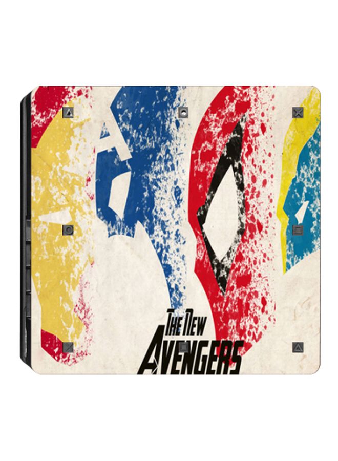 4-Piece The New Avengers Printed Console And Controller Sticker - PlayStation 4 Slim