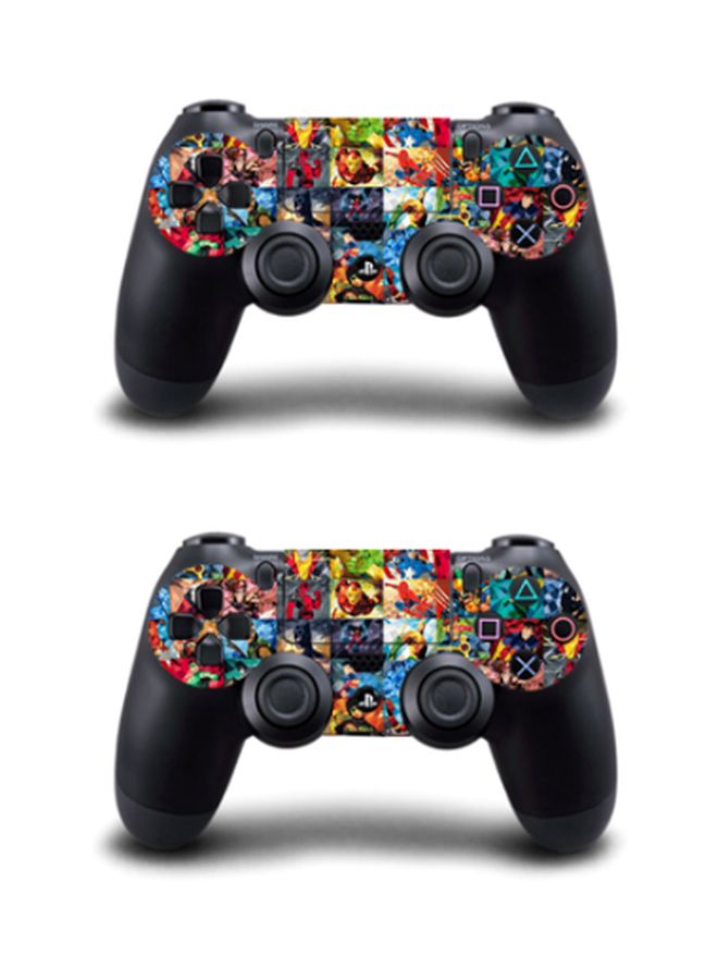 4-Piece The New Avengers Printed Console And Controller Sticker - PlayStation 4 Slim