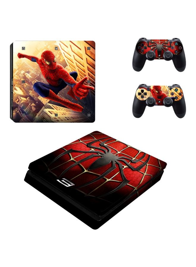 4-Piece Spider-Man 3 Printed Console And Controller Sticker Set For PlayStation 4 Slim