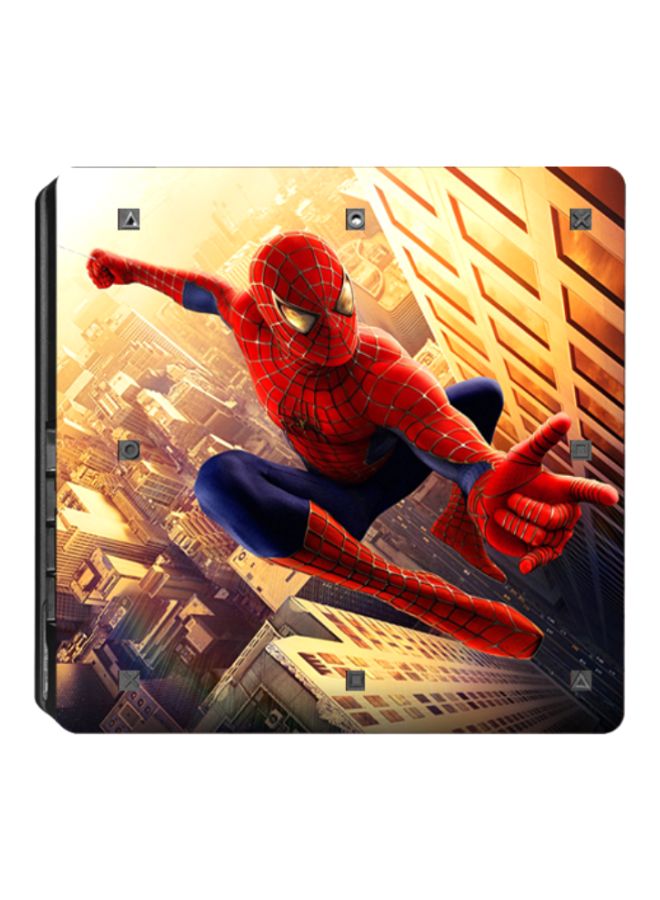 4-Piece Spider-Man 3 Printed Console And Controller Sticker Set For PlayStation 4 Slim