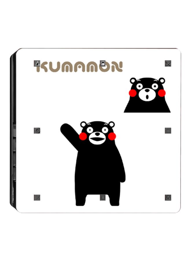 4-Piece Kumamon Printed Console And Controller Sticker Set For PS4 Slim