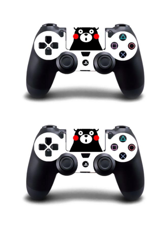 4-Piece Kumamon Printed Console And Controller Sticker Set For PS4 Slim