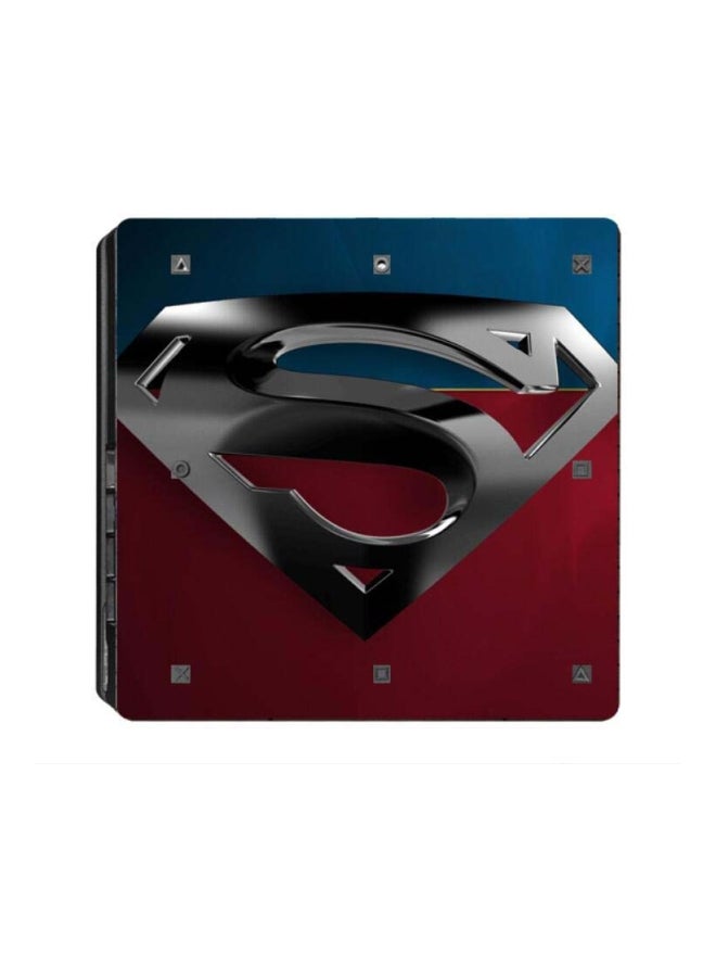 4-Piece Superman Themed Console And Controller Sticker Set For PlayStation 4 Slim