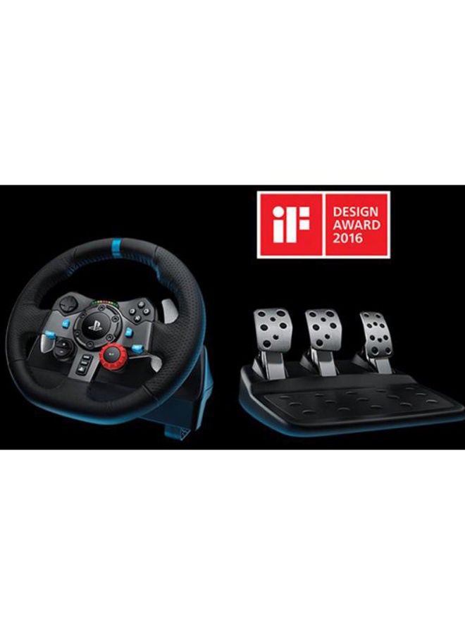 G29 Driving Force Racing Wheel and Floor Pedalsfor PS5, PS4,PS3 And PC - Black