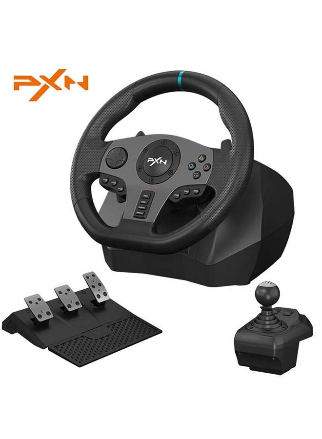 Game Steering Wheel For PlayStation/Xbox/Switch/PC With H-Patten Shifter and 3 Pedal -wired