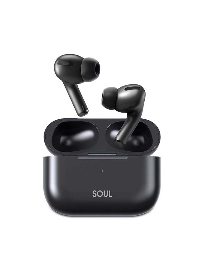 Soul 8PRO Wireless Earbuds with Bluetooth 5.0 In-Ear Stereo Monaural/Binaural Calls Single/Twin Mode Extra Ear Buds 5 Hours Playtime Compatible with Iphone/Samsung Black