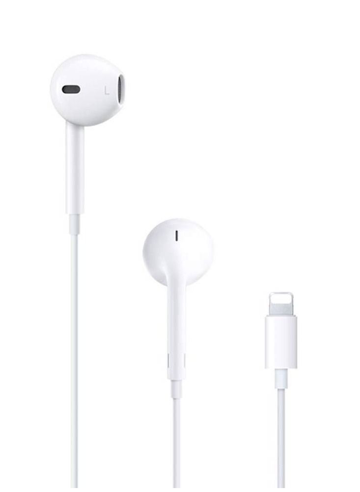 Wired Lightning Earphone with Mic For Apple Iphone X 11 12 13 Pro Max White