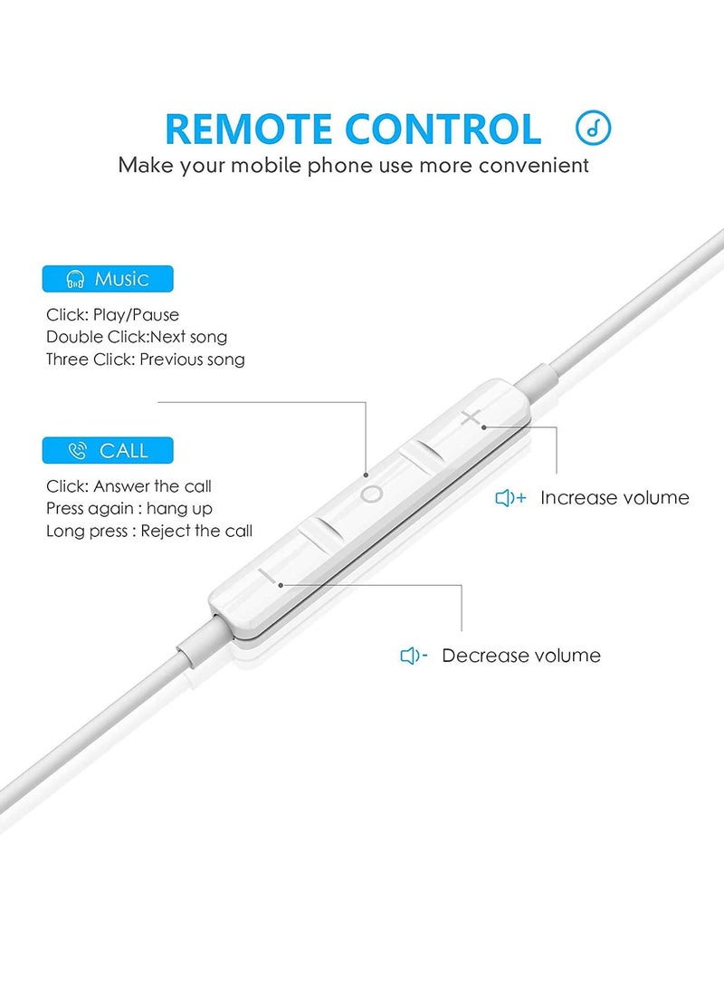 Earbuds Headphones Wired Earphones with Microphone and Volume Control, Compatible with iPhone 13 13Pro 13Pro MAx 12,11 Pro Max,Xs Max,XR,X,7,8 Plus