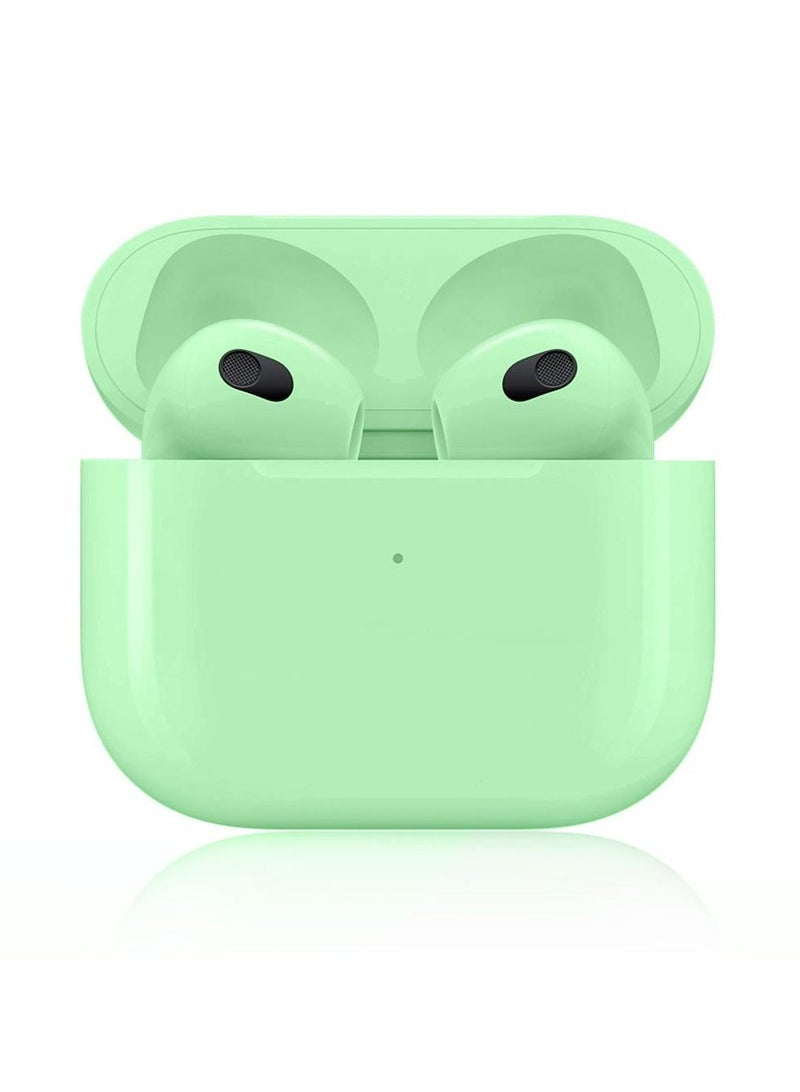 3rd Generation True Wireless Earphones Sport Bluetooth Noise Cancellation TWS Earbuds Compatible with All iPhone and Android Smartphones Green